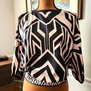 New York & Company geometric blouse